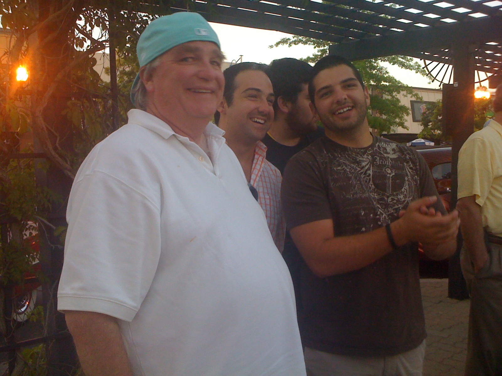 Dale Rogers, Zac Rogers, Ben Rogers, Tre Rogers laughing at Hot August Nights in Reno